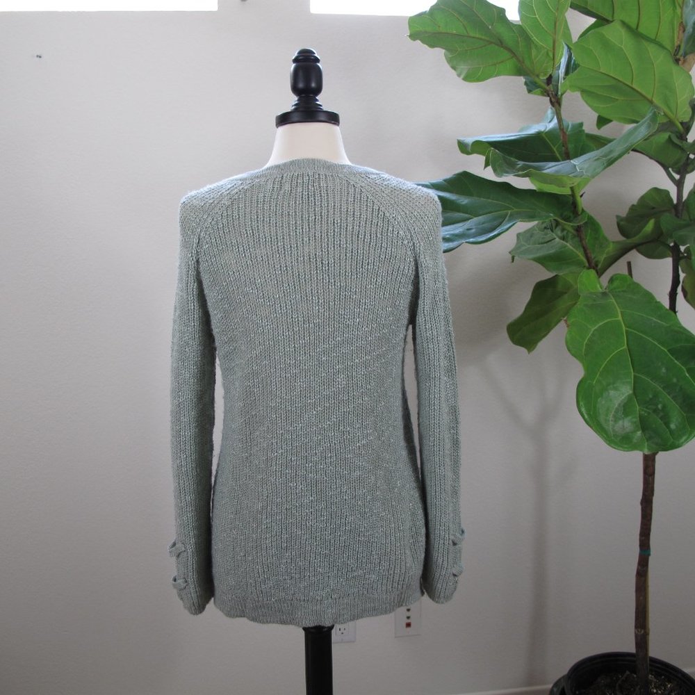 HIPPIE ROSE Lace Up Neck Sweater - Picture 4 of 14